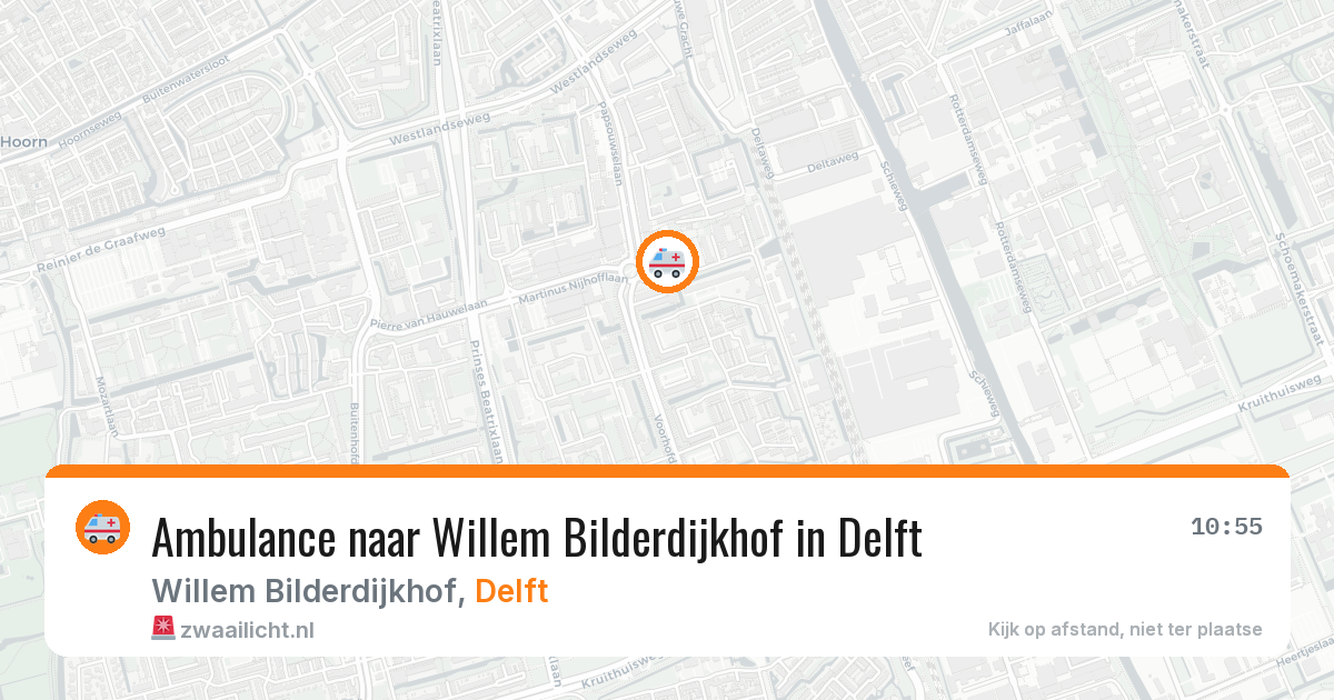 Ambulance naar Willem Bilderdijkhof in Delft — 13 jun 2026