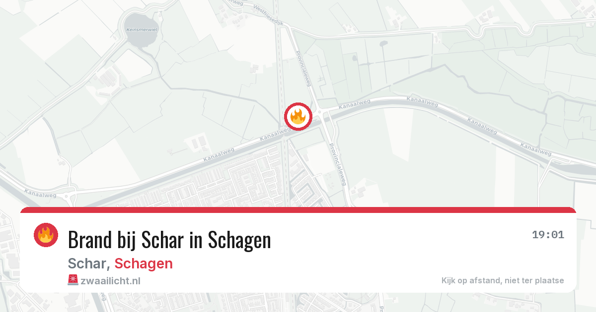 Brand bij Schar in Schagen — 31 jul 2026