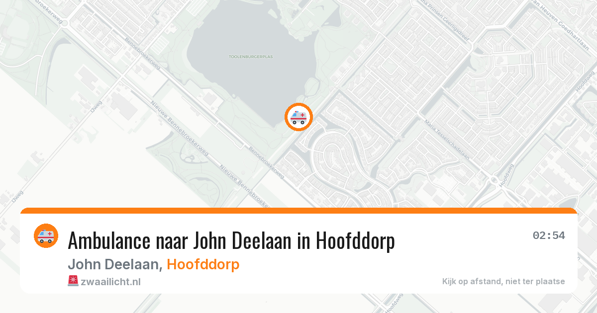 Ambulance naar John Deelaan in Hoofddorp — 15 mrt 2026
