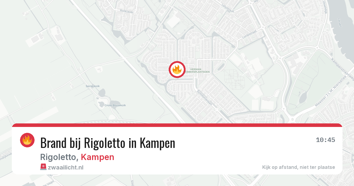 Brand bij Rigoletto in Kampen — 30 jun 2026