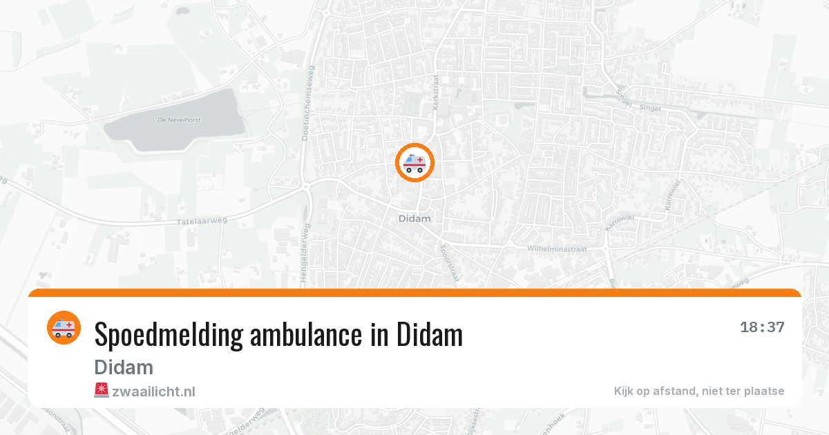 Spoedmelding ambulance in Didam — 22 mei 2026