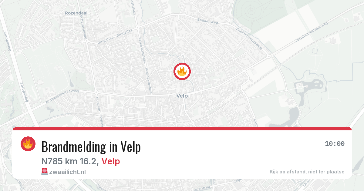 Brandmelding in Velp — 29 jun 2026
