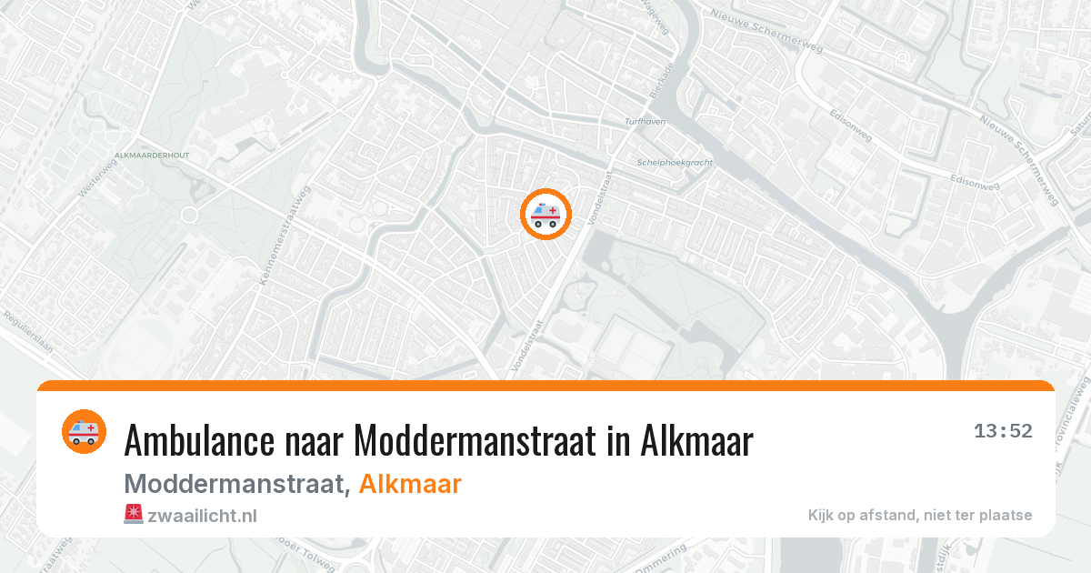 Ambulance naar Moddermanstraat in Alkmaar — 18 jun 2026