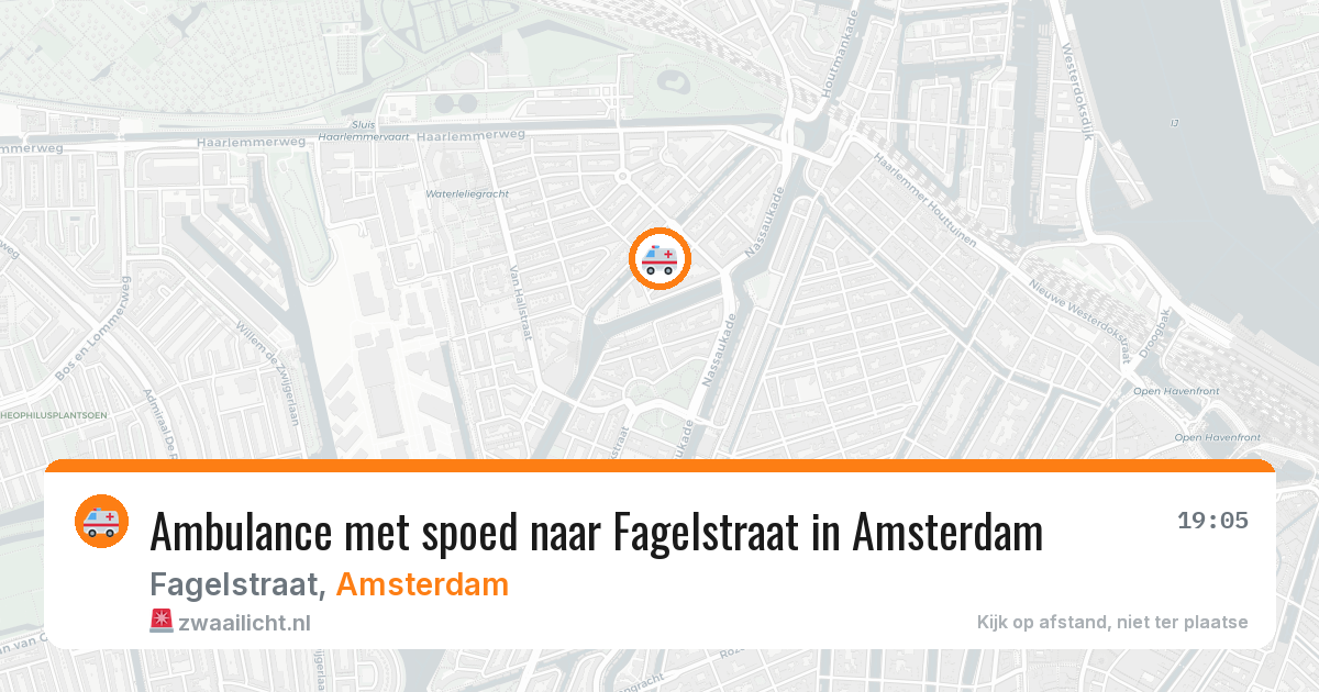 Ambulance met spoed naar Fagelstraat in Amsterdam — 12 aug 2026
