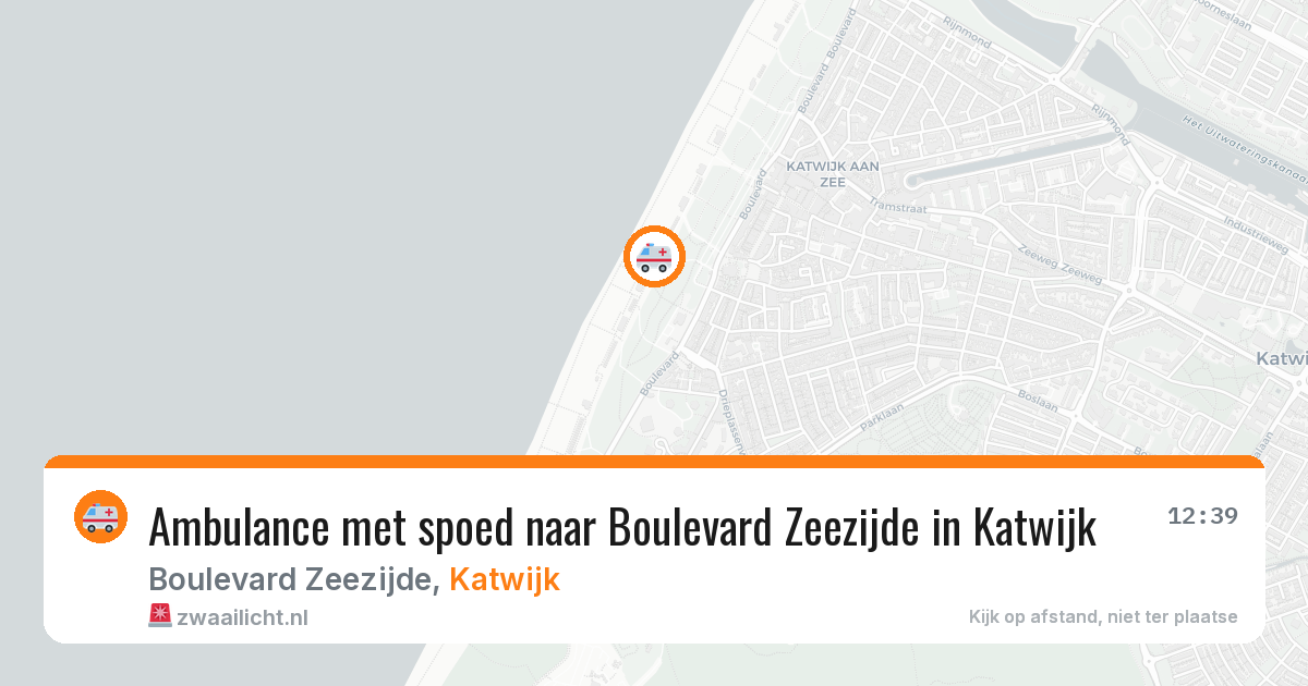 Ambulance met spoed naar Boulevard Zeezijde in Katwijk — 10 jul 2026