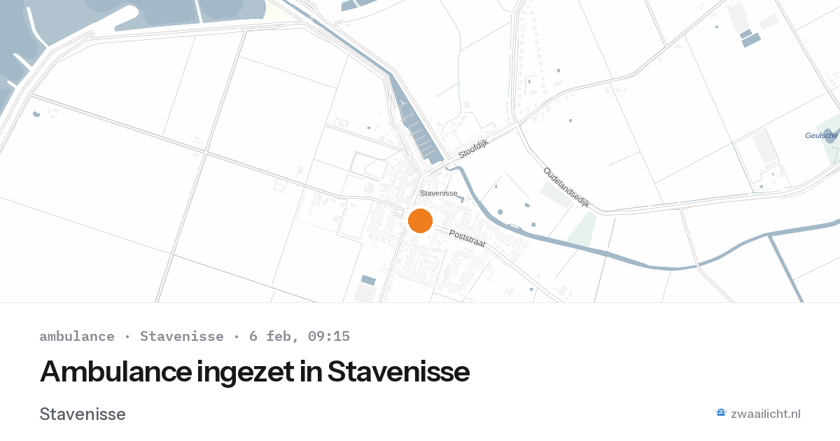 Ambulance ingezet in Stavenisse — 6 feb 2026