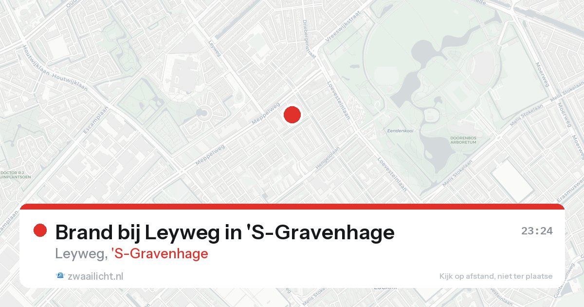 Brand bij Leyweg in 'S-Gravenhage — 24 aug 2026