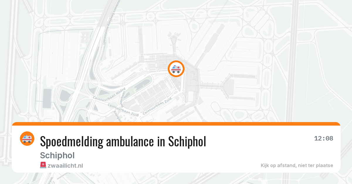 Spoedmelding ambulance in Schiphol — 21 mei 2026