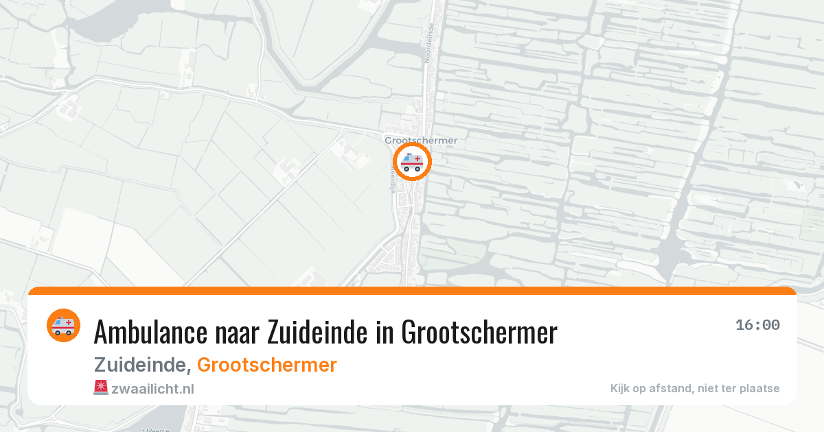 Ambulance naar Zuideinde in Grootschermer — 20 jun 2026