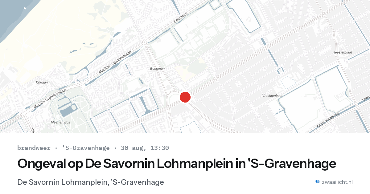 Ongeval op De Savornin Lohmanplein in 'S-Gravenhage — 30 aug 2026