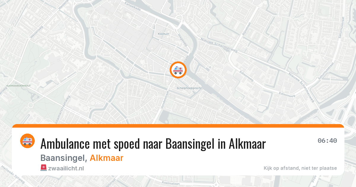 Ambulance met spoed naar Baansingel in Alkmaar — 19 jun 2026