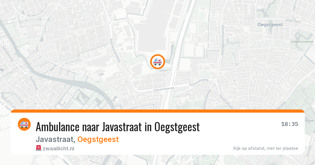 Ambulance naar Javastraat in Oegstgeest — 28 jul 2026