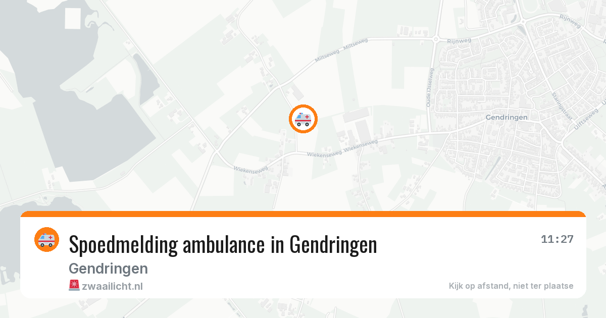 Spoedmelding ambulance in Gendringen — 11 aug 2026