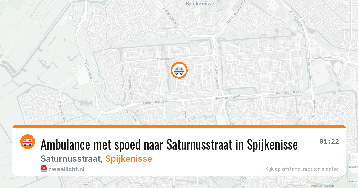 Ambulance met spoed naar Saturnusstraat in Spijkenisse — 11 jul 2026