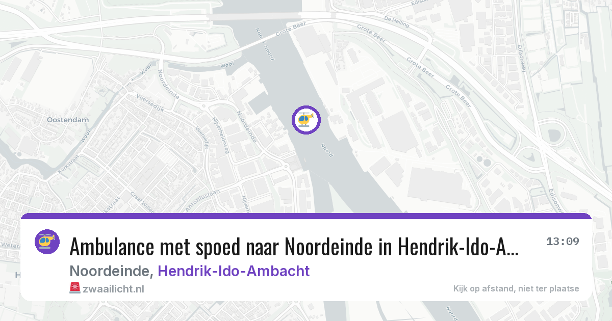 Ambulance met spoed naar Noordeinde in Hendrik-Ido-Ambacht — 15 jun 2026