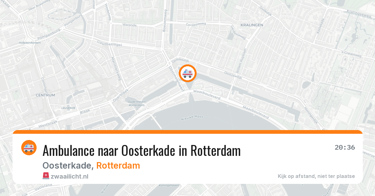 Ambulance naar Oosterkade in Rotterdam — 21 mei 2026