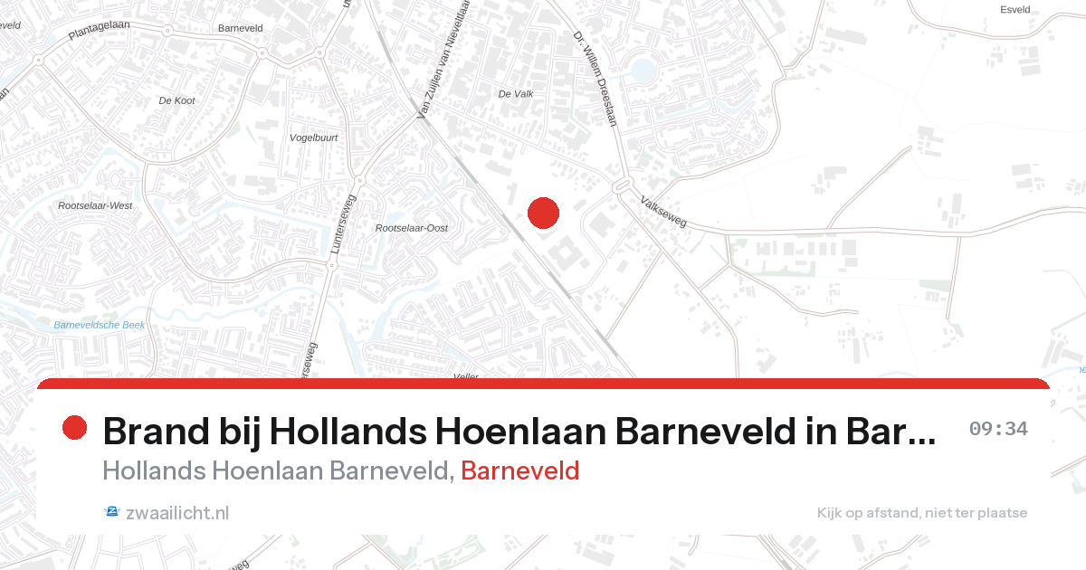 Brand bij Hollands Hoenlaan Barneveld in Barneveld — 14 feb 2026