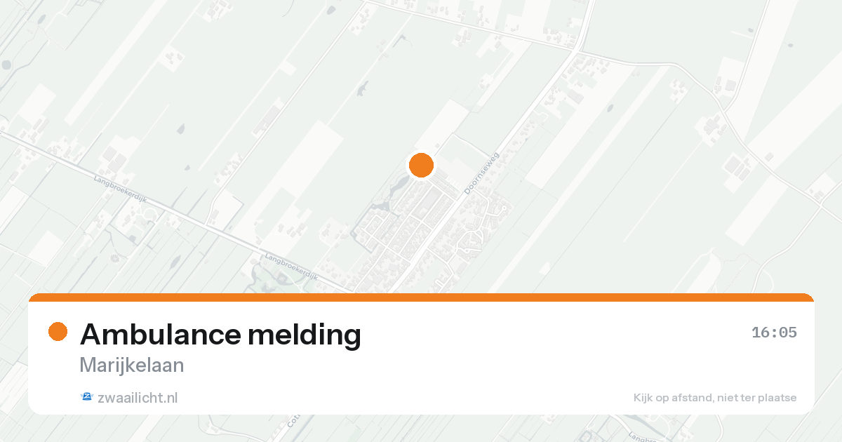 Ambulance melding — 1 jun 2026
