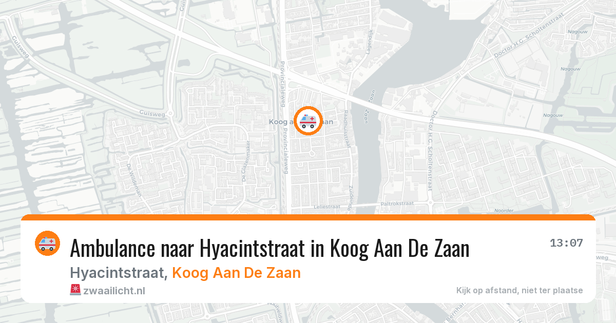 Ambulance naar Hyacintstraat in Koog Aan De Zaan — 2 aug 2026