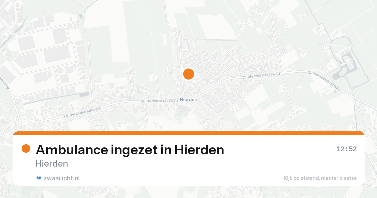 Ambulance ingezet in Hierden — 9 aug 2026