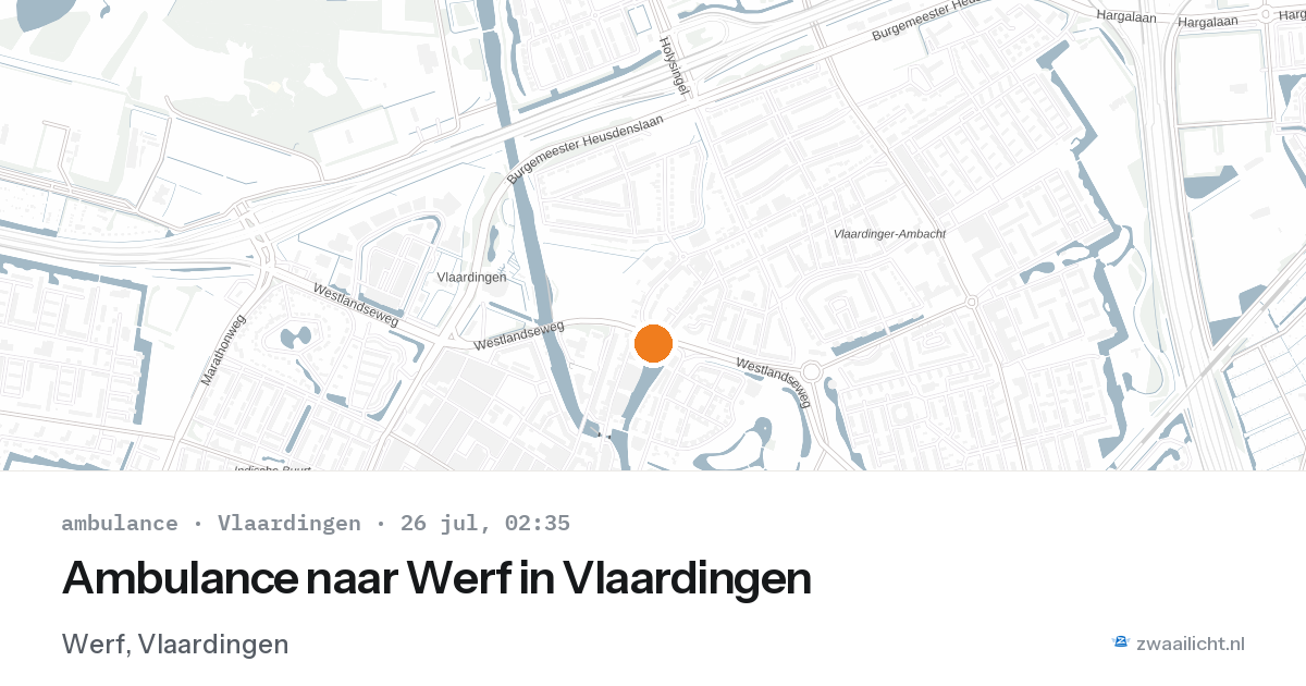 Ambulance naar Werf in Vlaardingen — 26 jul 2026