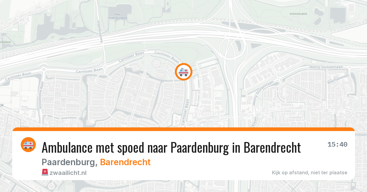 Ambulance met spoed naar Paardenburg in Barendrecht — 11 jun 2026