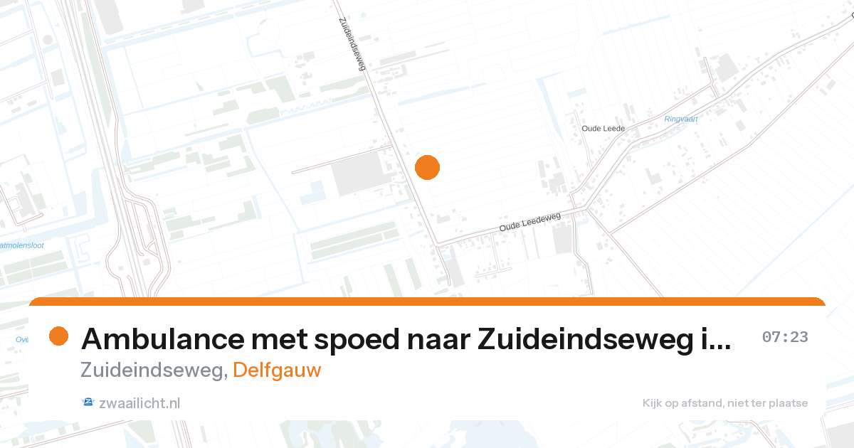 Ambulance met spoed naar Zuideindseweg in Delfgauw — 1 mei 2026