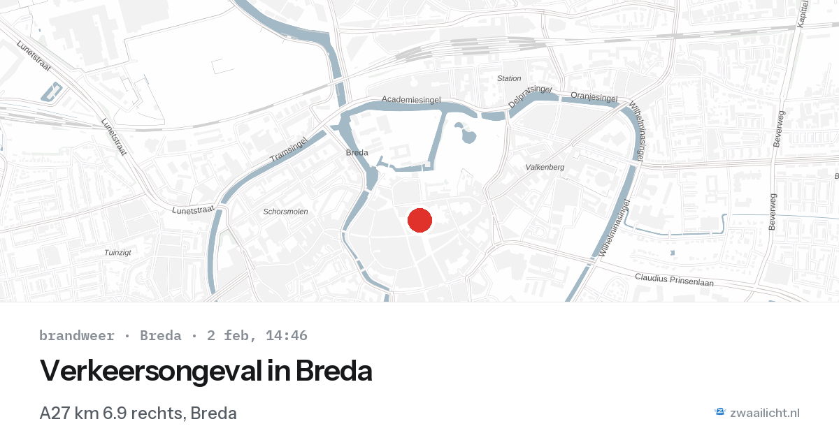 Verkeersongeval in Breda — 2 feb 2026