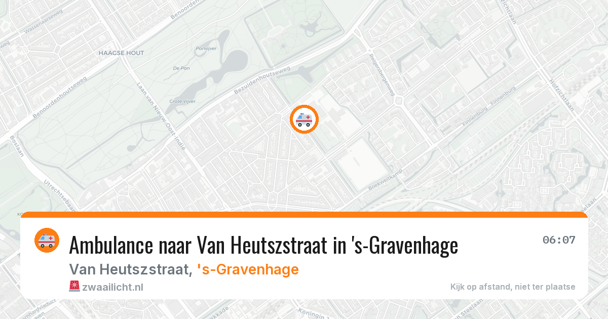 Ambulance naar Van Heutszstraat in 's-Gravenhage — 17 mrt 2026
