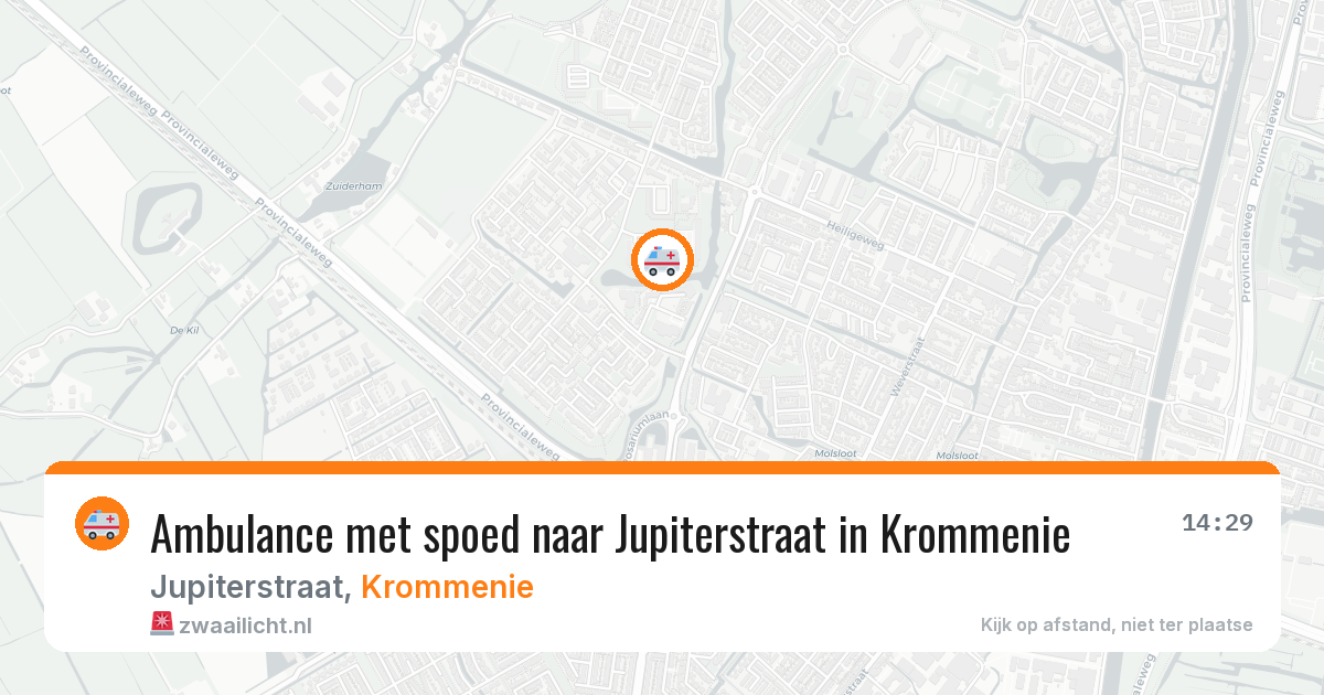 Ambulance met spoed naar Jupiterstraat in Krommenie — 20 feb 2026
