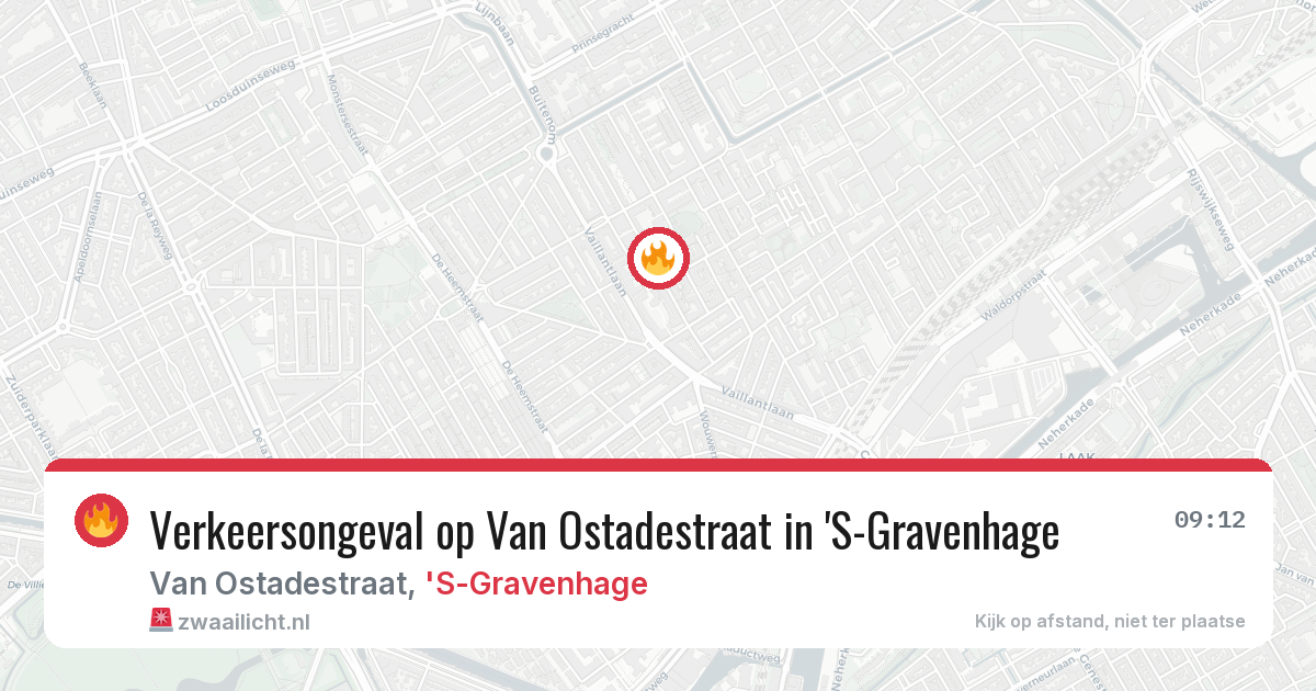 Verkeersongeval op Van Ostadestraat in 'S-Gravenhage — 11 jun 2026