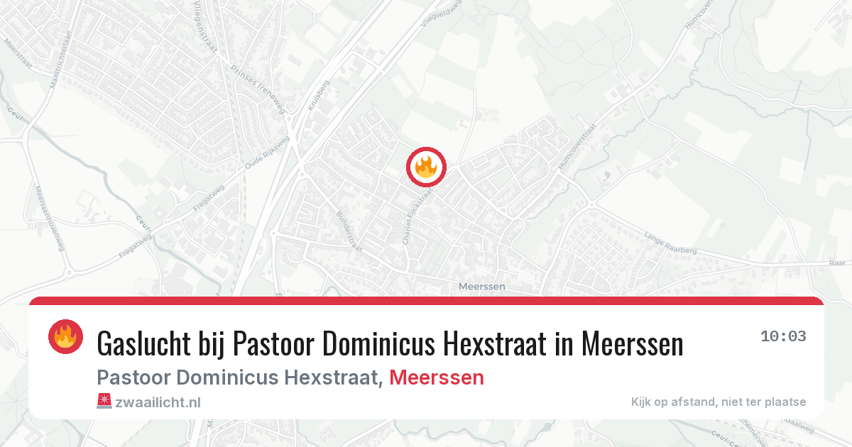 Gaslucht bij Pastoor Dominicus Hexstraat in Meerssen — 10 mei 2026