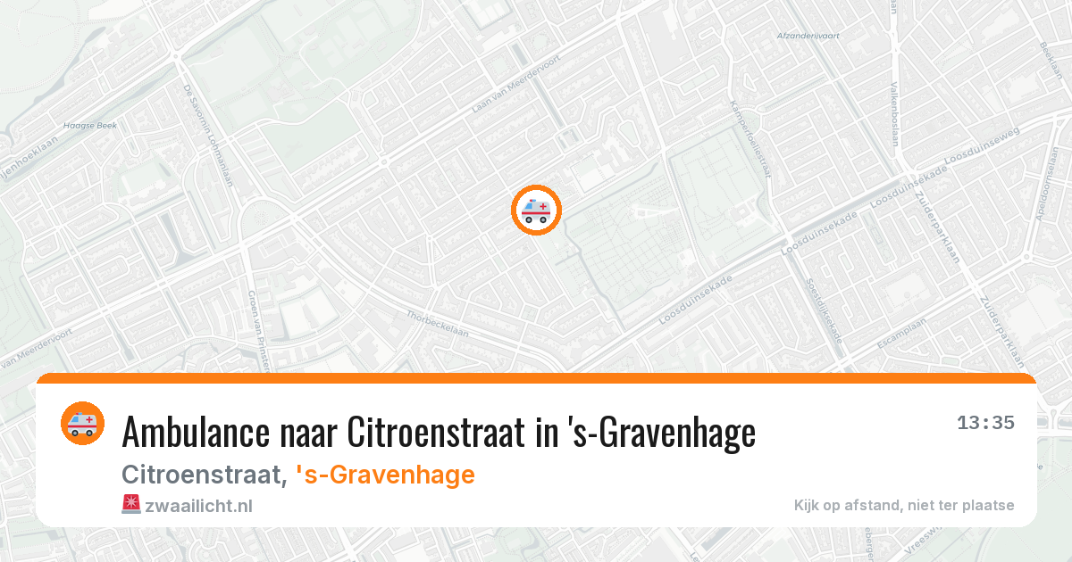 Ambulance naar Citroenstraat in 's-Gravenhage — 5 aug 2026