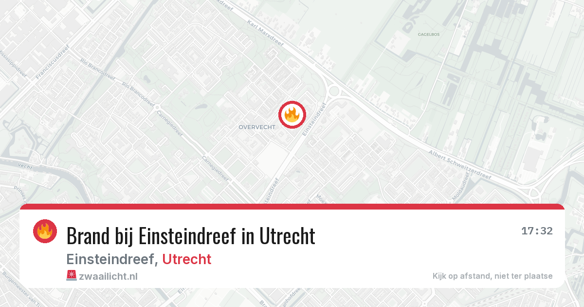 Brand bij Einsteindreef in Utrecht — 29 jan 2026