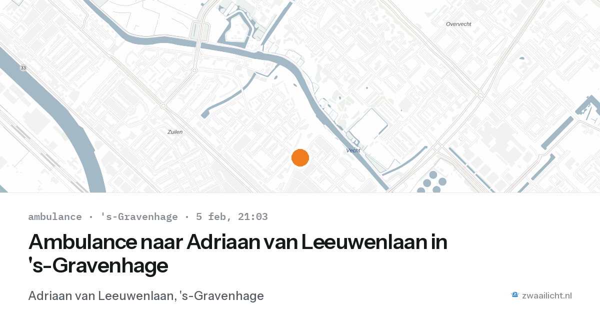 Ambulance naar Adriaan van Leeuwenlaan in 's-Gravenhage — 5 feb 2026