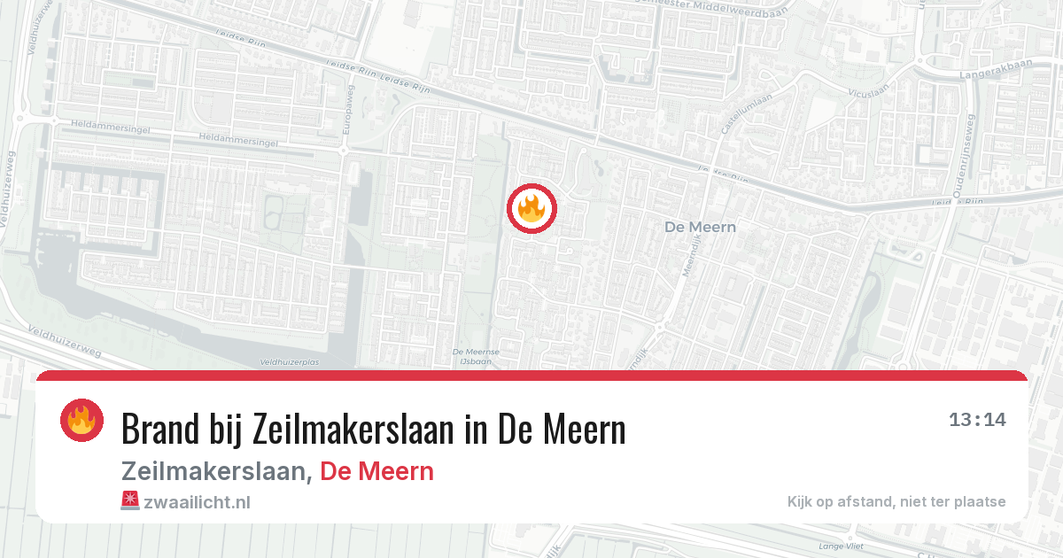 Brand bij Zeilmakerslaan in De Meern — 30 jul 2026
