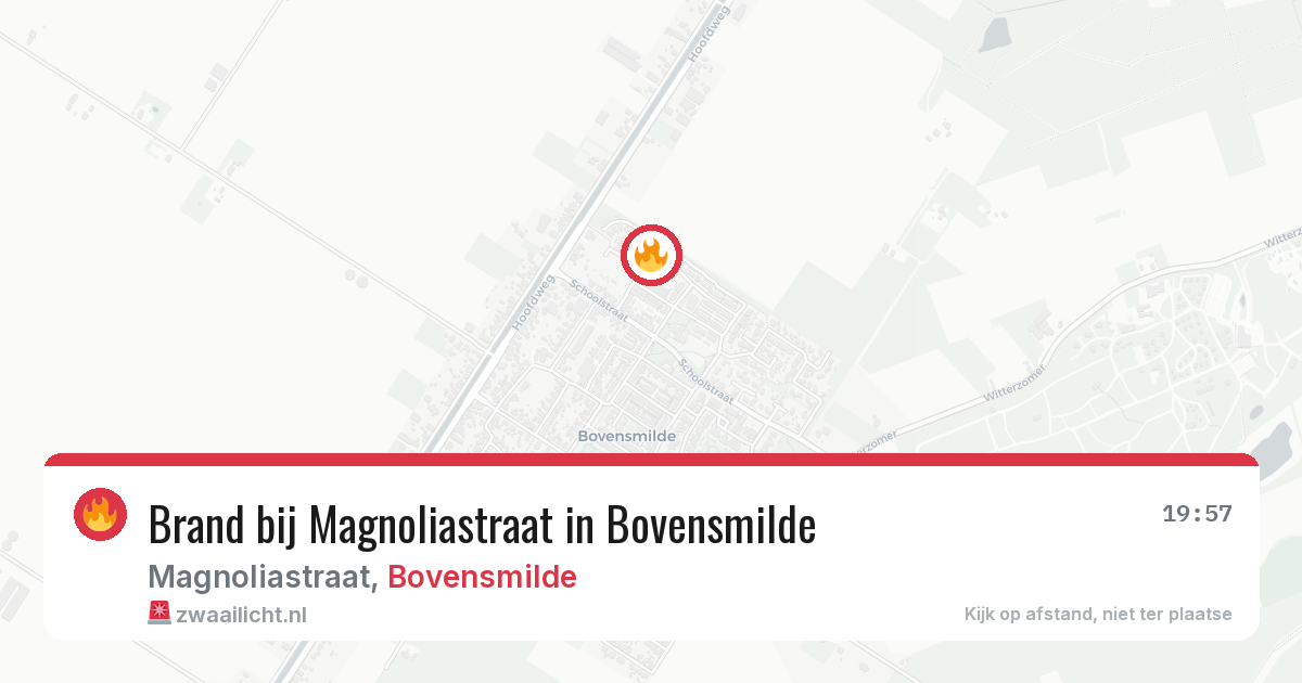 Brand bij Magnoliastraat in Bovensmilde — 11 apr 2026