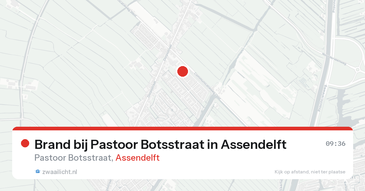 Brand bij Pastoor Botsstraat in Assendelft — 21 aug 2026