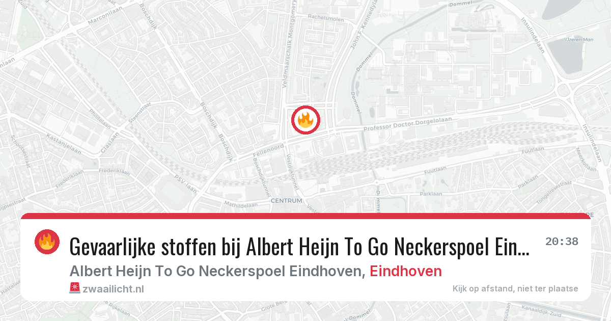 Gevaarlijke stoffen bij Albert Heijn To Go Neckerspoel Eindhoven in Eindhoven — 2 aug 2026