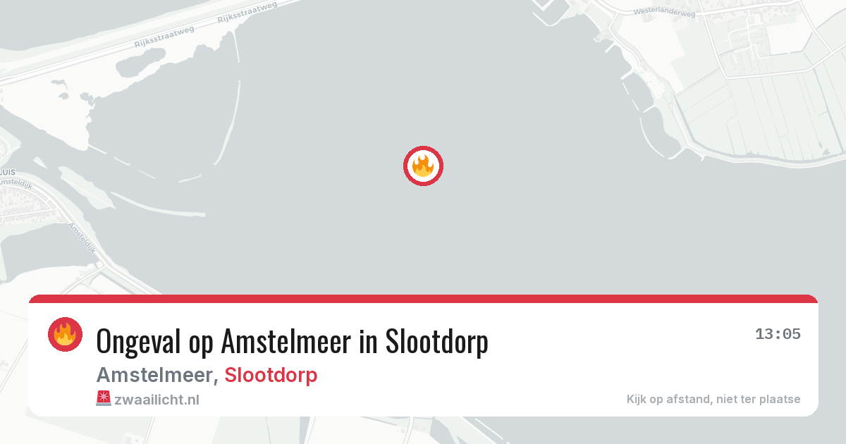 Ongeval op Amstelmeer in Slootdorp — 19 apr 2026