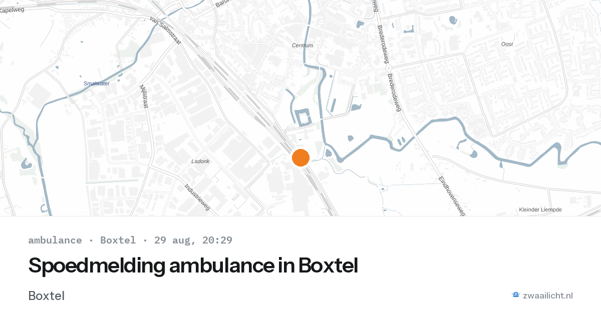 Spoedmelding ambulance in Boxtel — 29 aug 2026