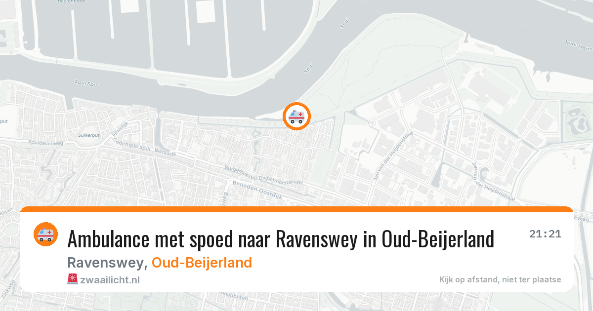 Ambulance met spoed naar Ravenswey in Oud-Beijerland — 7 jul 2026