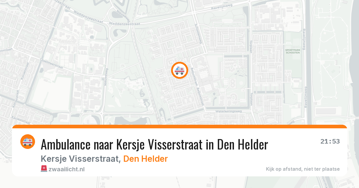 Ambulance naar Kersje Visserstraat in Den Helder — 5 aug 2026
