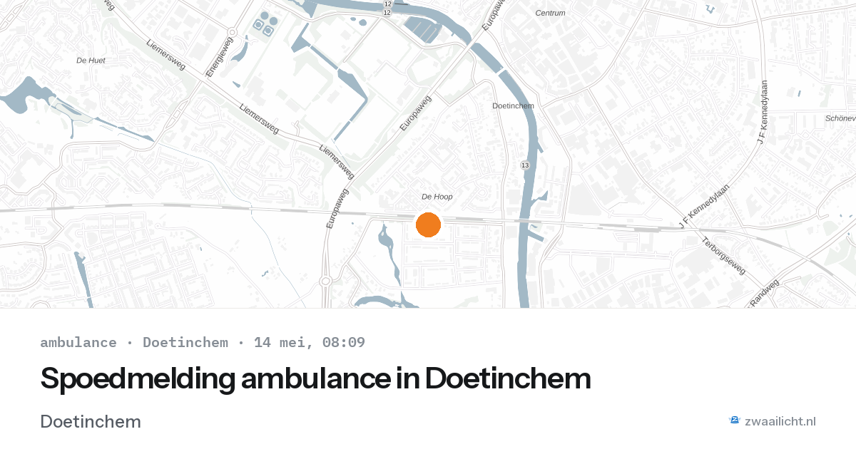 Spoedmelding ambulance in Doetinchem — 14 mei 2026