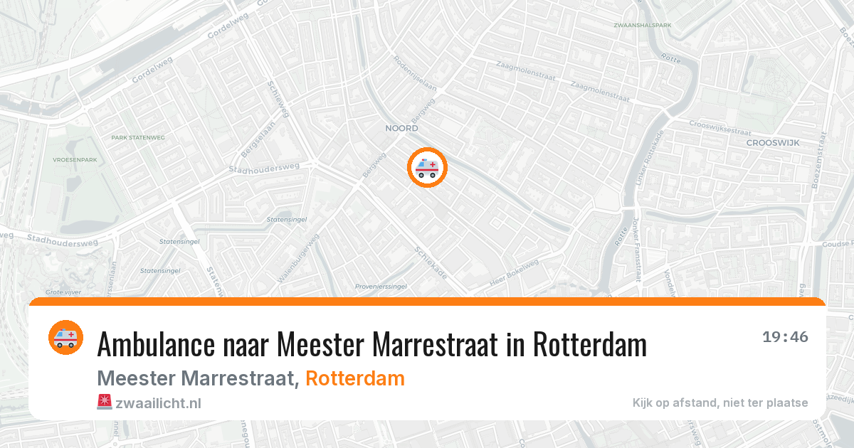 Ambulance naar Meester Marrestraat in Rotterdam — 28 mei 2026