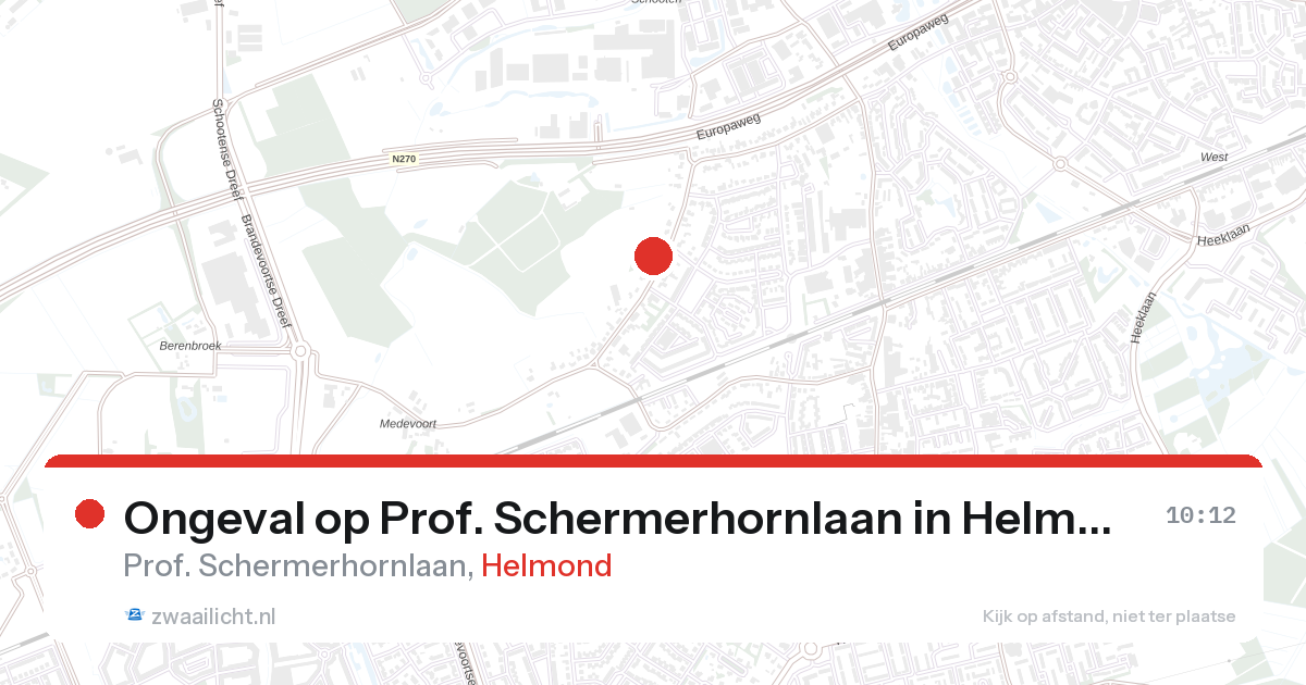 Ongeval op Prof. Schermerhornlaan in Helmond — 28 aug 2026