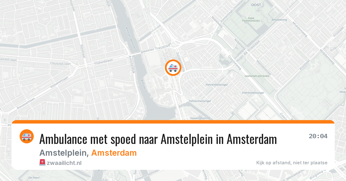 Ambulance met spoed naar Amstelplein in Amsterdam — 30 jul 2026