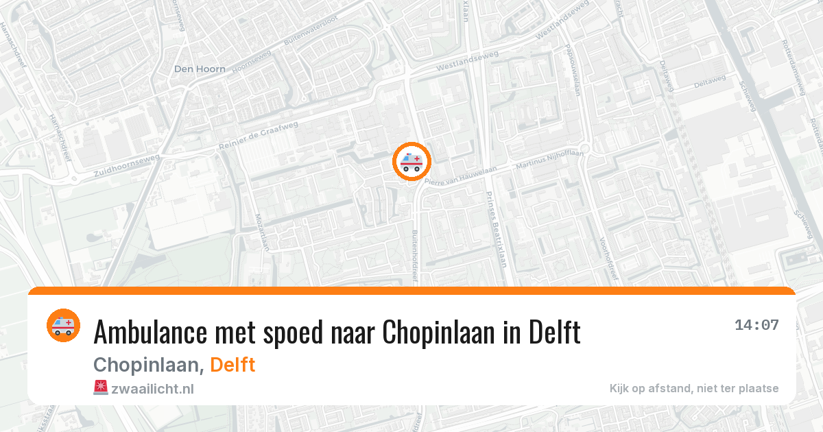 Ambulance met spoed naar Chopinlaan in Delft — 5 feb 2026