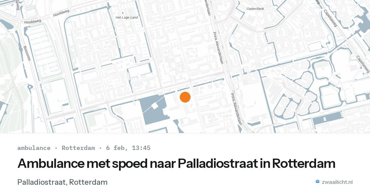 Ambulance met spoed naar Palladiostraat in Rotterdam — 6 feb 2026