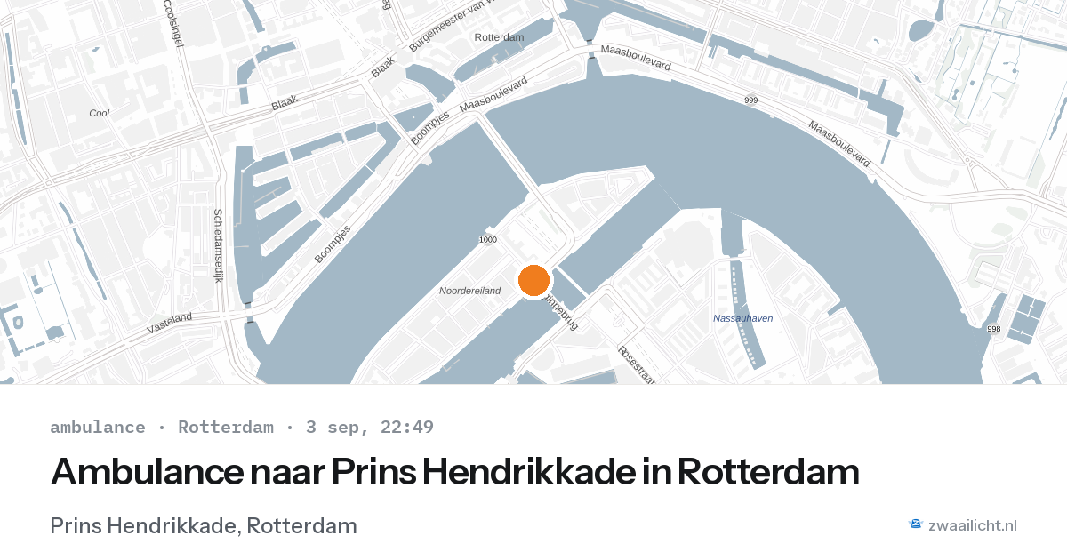 Ambulance naar Prins Hendrikkade in Rotterdam — 3 sep 2026